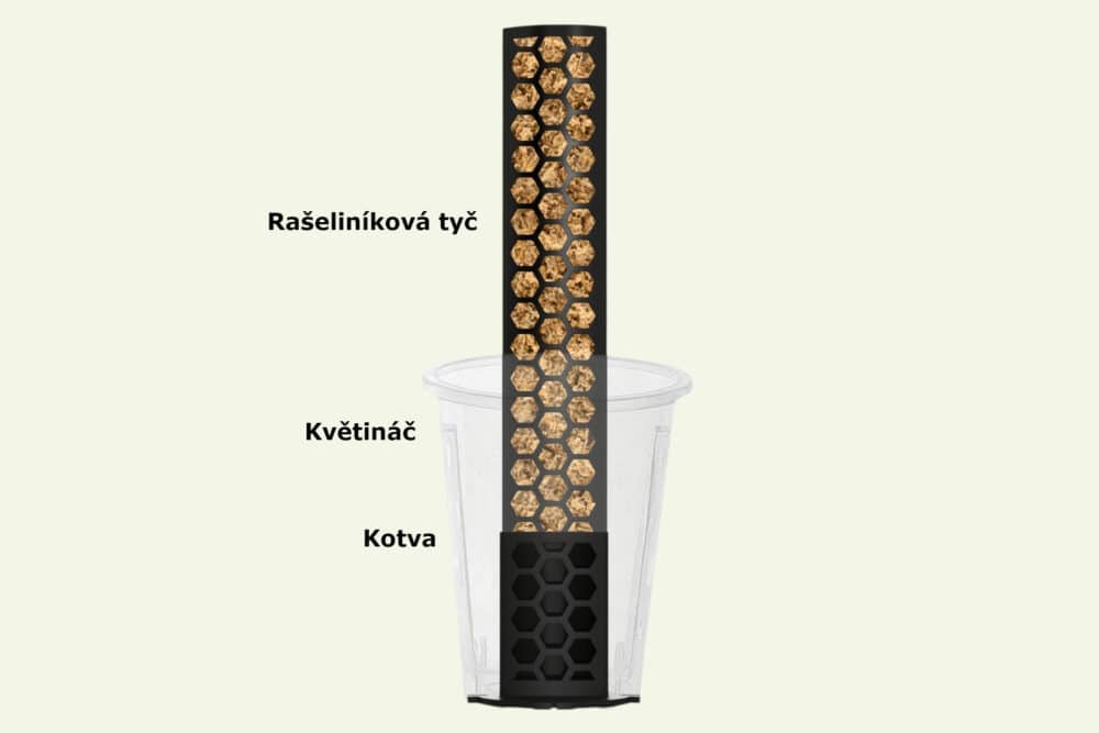 Kotevní sada / kotva, květináč a tyč